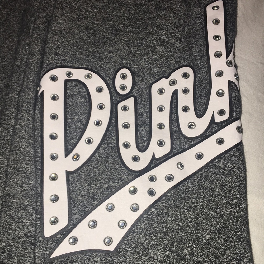 Size med VS pink leggings with stones on leg